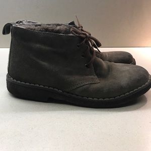 Vince Shearling Lined Crepe Sole Bootie